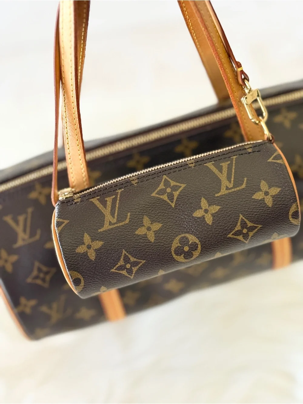 LOUIS VUITTON PAPILLON 30 w/ MINI PAPILLON POCHETTE MADE IN FRANCE 2 BAGS